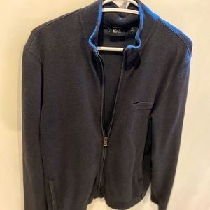 Men’s HUGO BOSS zip up sweater size LARGE
